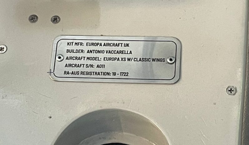 Europa XS – Conventional Tailwheel full